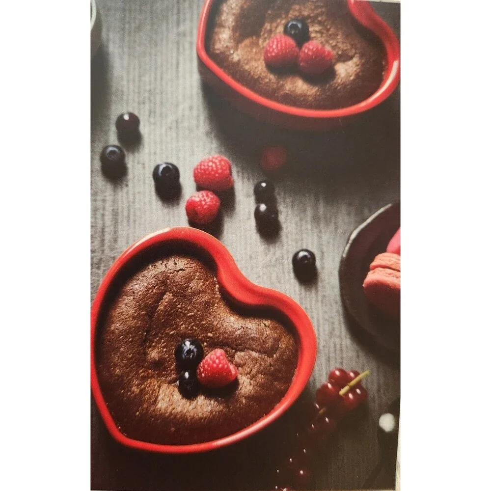 Peugeot Baking Dishes Red Heart Ceramic Ramekins Set Valentine Love Gift Baker